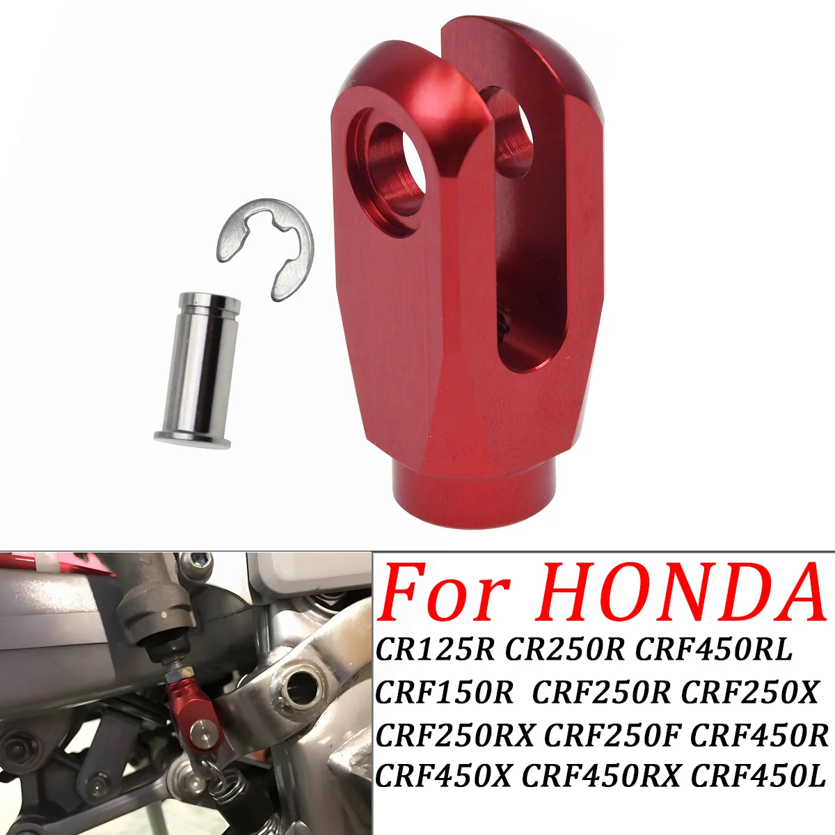 

Motorcycle Rear Brake Clevis For HONDA CR 125R 250R 2002-2007 CRF 150R 250R 250X 250RX 250F 450R 450X 450RX 450L 450RL 2002-2022