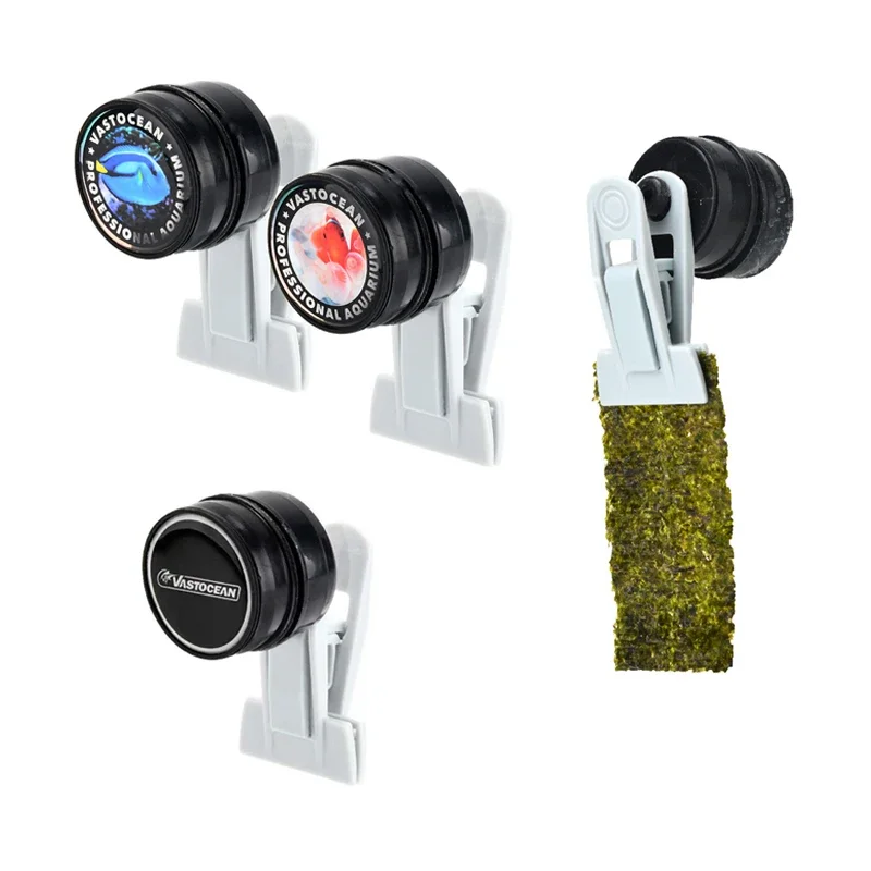 Quality Product Vastocean Aquarium Fish Tank Strong Magnetic Algae Feeding Clamp Clip Seaweed Vegetable  2 in 1