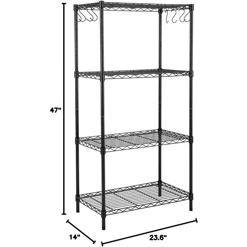 Shelving Unit with Shelf Liners,NSF Certified, Adjustable, Steel Organizer Wire Rack, for Kitchen and Garage