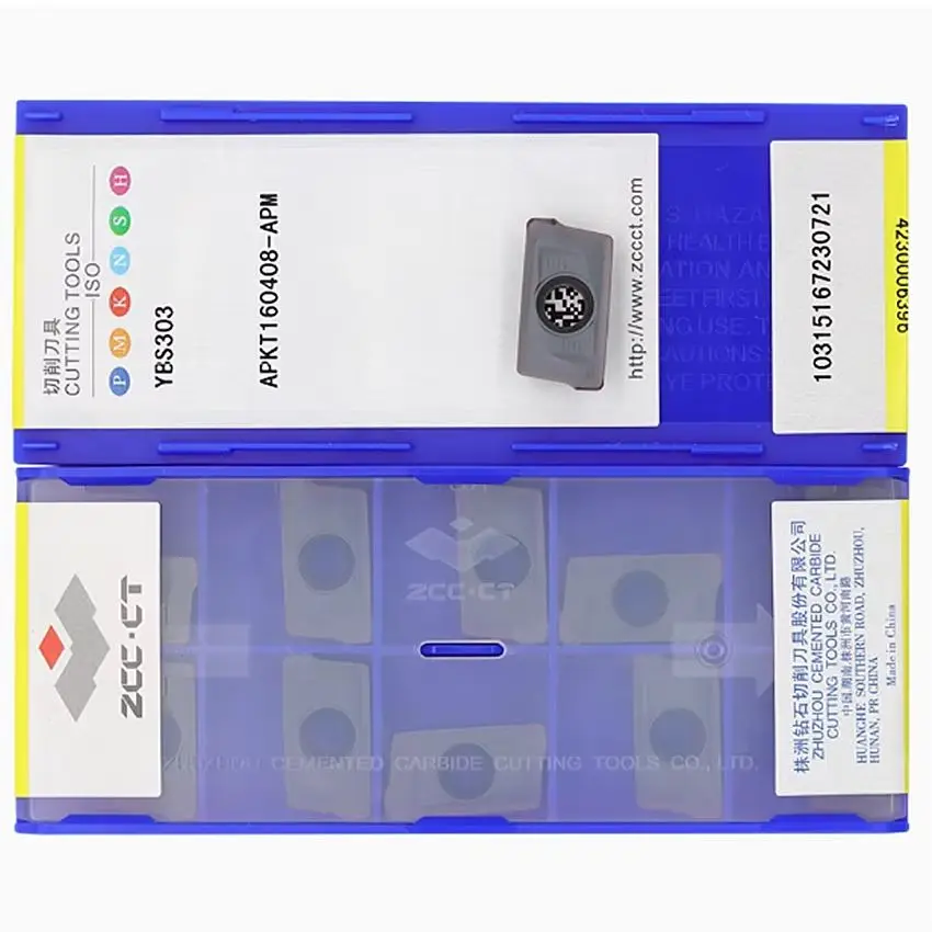 

APKT160408-APM YBS303/APKT160408-APM YBS203/APKT160408-APM YBG205H ZCC.CT APKT160408-APM Твердосплавные фрезерные пластины с ЧПУ 10 шт./кор.