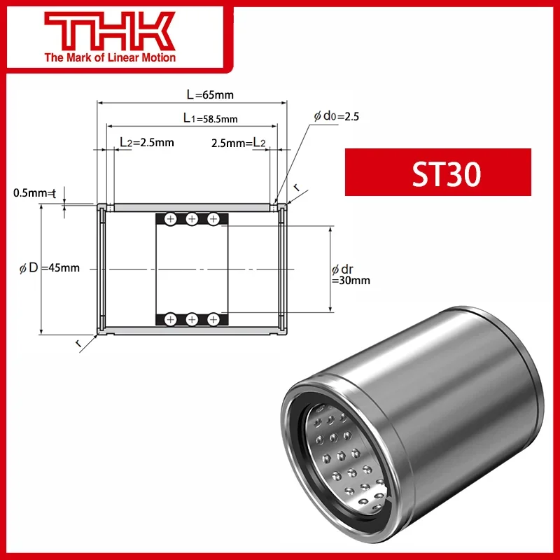 Original New THK LM stroke linear bushing ST ST30 linear bearing