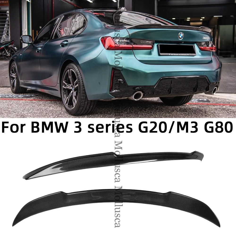 

For BMW 3 Series G20 G28&M3 G80 CS Style Carbon fiber Rear Spoiler Trunk wing 2018-2024 FRP honeycomb Forged