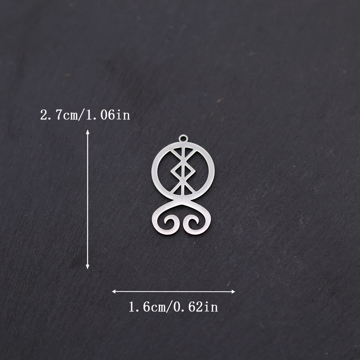 3pcs Nordic Magical Symbol Charms For Jewelry Making Stainless Steel Trollkors Troll Cross Pendant For Diy Earring Necklace