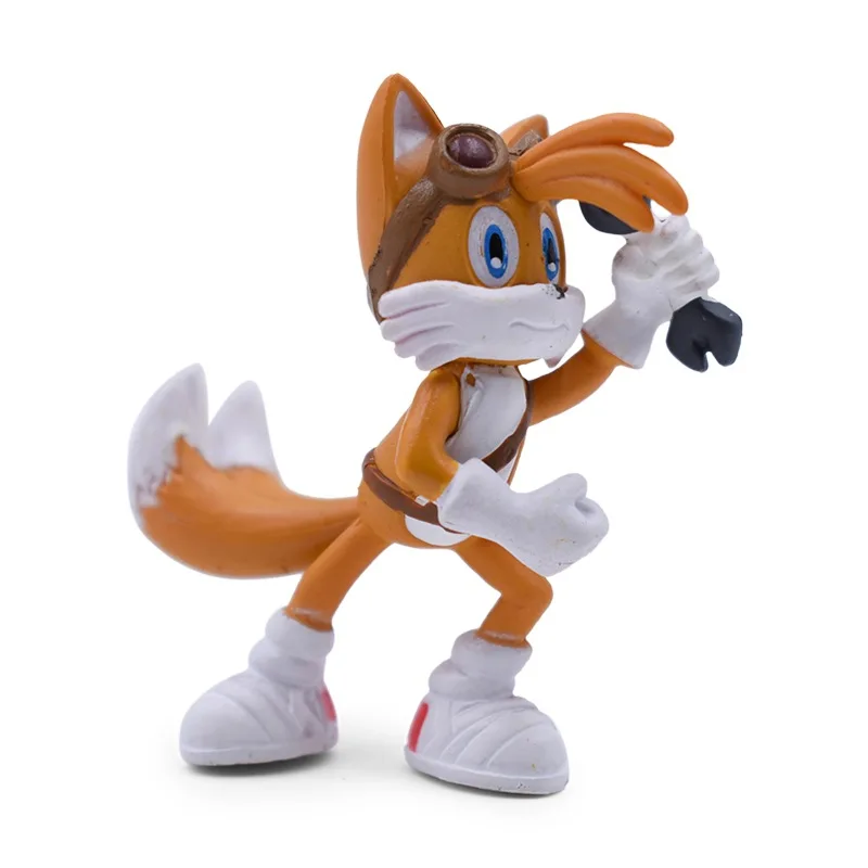 6 uds Anime PVC más vendido personaje sónico juguete erizo sombra cola muñeca de acción modelo niños Animal juguete ornamento Decoración