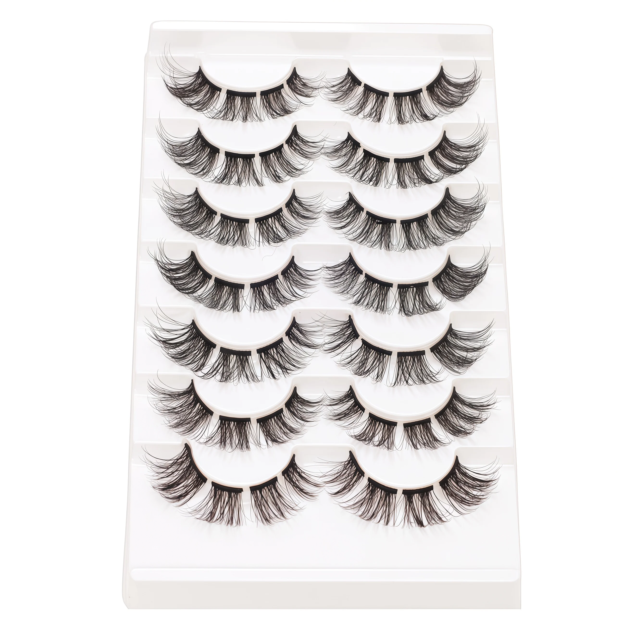 Nova chegada 7 pares grosso estilo raposa dos desenhos animados volume natural puro desejo europeu & americano cílios postiços