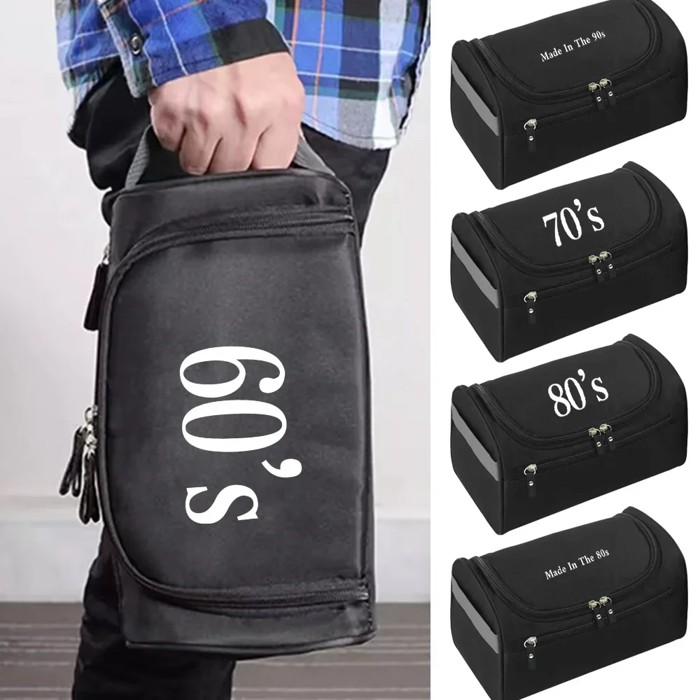 

MakeUp Wash Bags Toiletry Accessory Pack Men Travel Essentials Organizer Hanging Cosmetic Bag Make Up Case Years Print Handbag