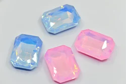 30mm x 40mm jelly Glass Rhinestones decorative stones for Jewels Making large szie Rectangle