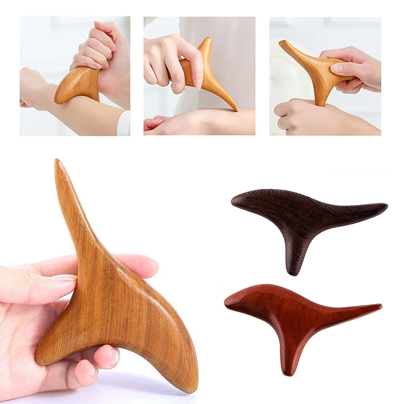 Ferramentas De Drenagem Linfática Profissional, Madeira Trigger Point, Massagem Gua Sha