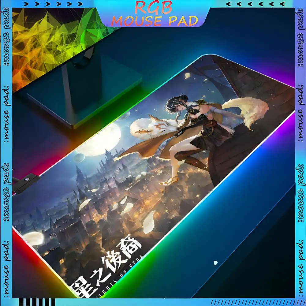 ASTRA Knights of Veda Mouse Pad RGB Keyboard Cover Desk-mat Colorful Surface Waterproof Multi-size World Computer GamerMause pad