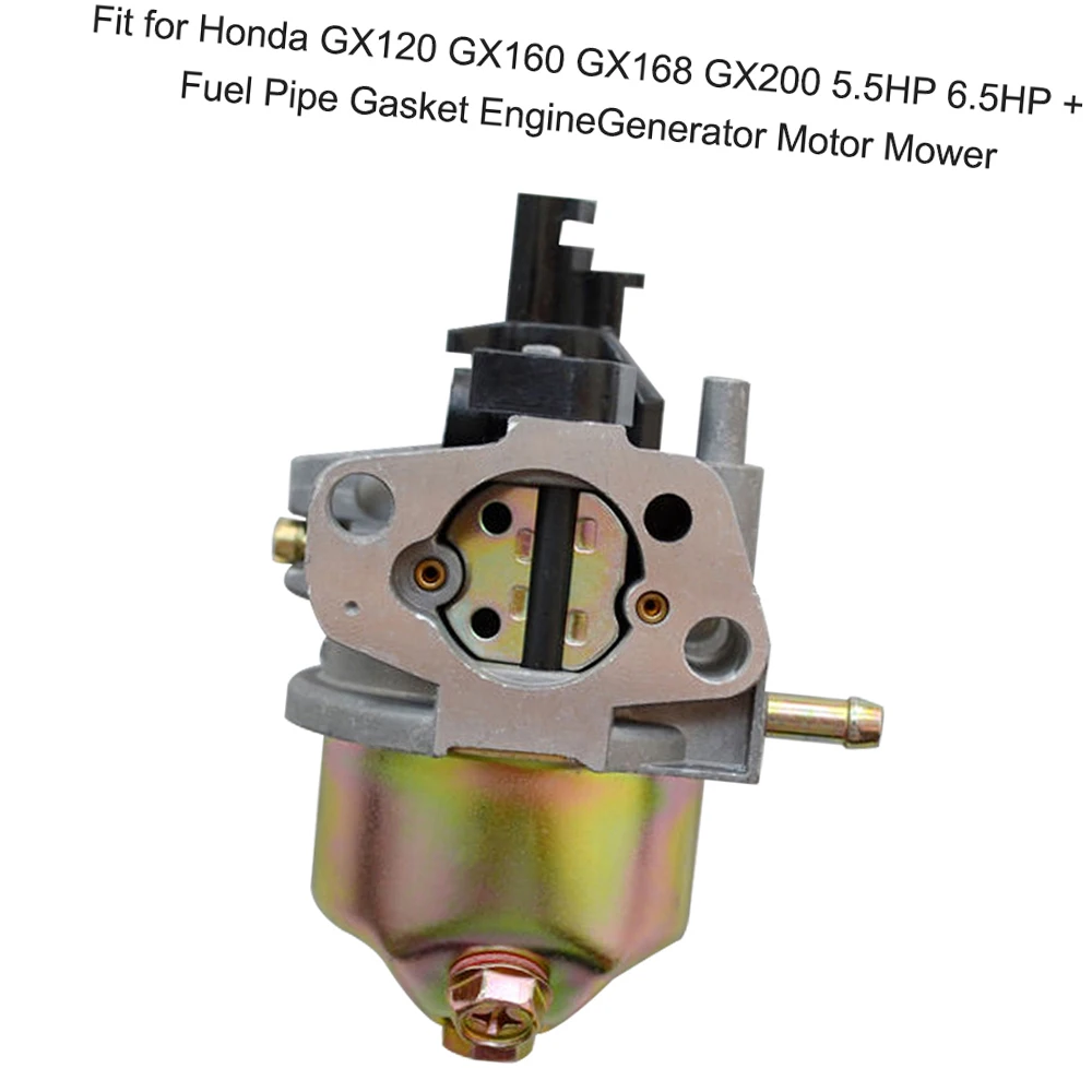 Carburetor Carb Fit for Honda GX120 GX160 GX168 GX200 5.5HP 6.5HP + Fuel Pipe Gasket EngineGenerator Motor Mower