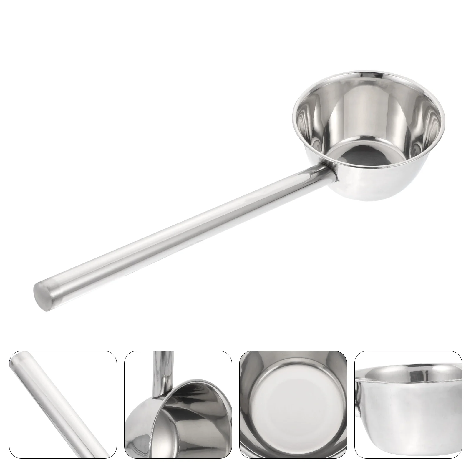 Colher de água estendida concha de metal cozinha colheres de aço inoxidável longo resistente bailer prático alongar alça simples