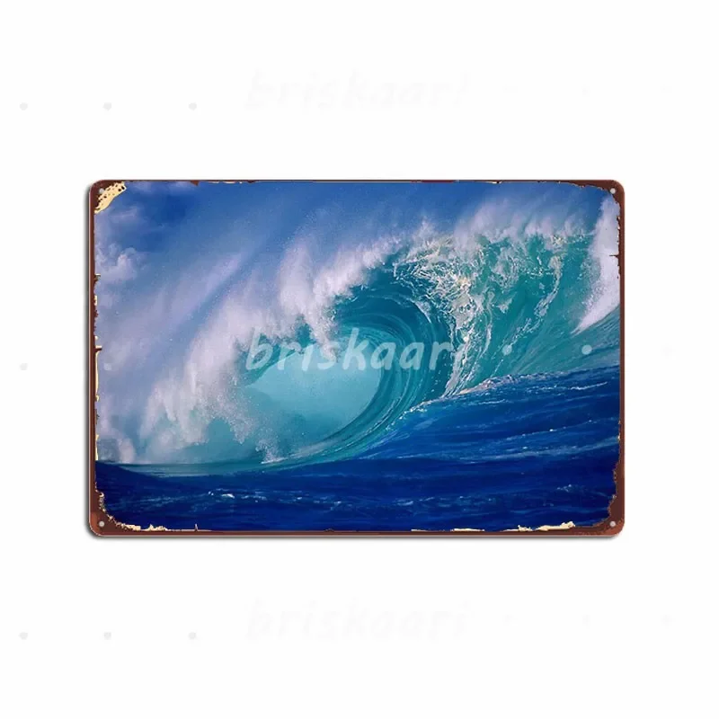 Powerful Hawaiian North Shore Wave Metal Signs Customize Club Bar Pub Plates Metal Posters