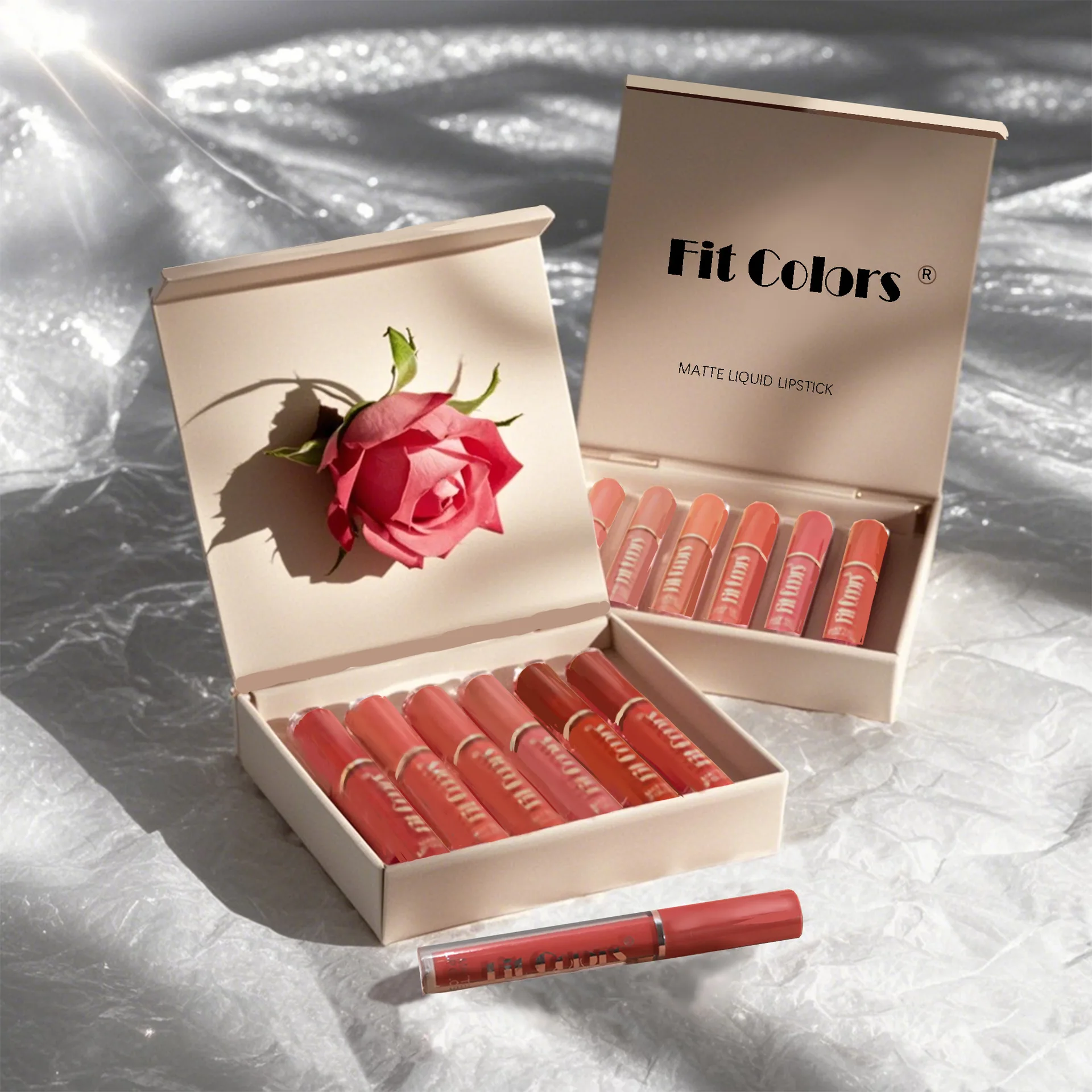 6 - Pack Matte Lip Gloss Set With Long - Lasting Color Rendering, Easy To Apply, Waterproof Lip Makeup Set