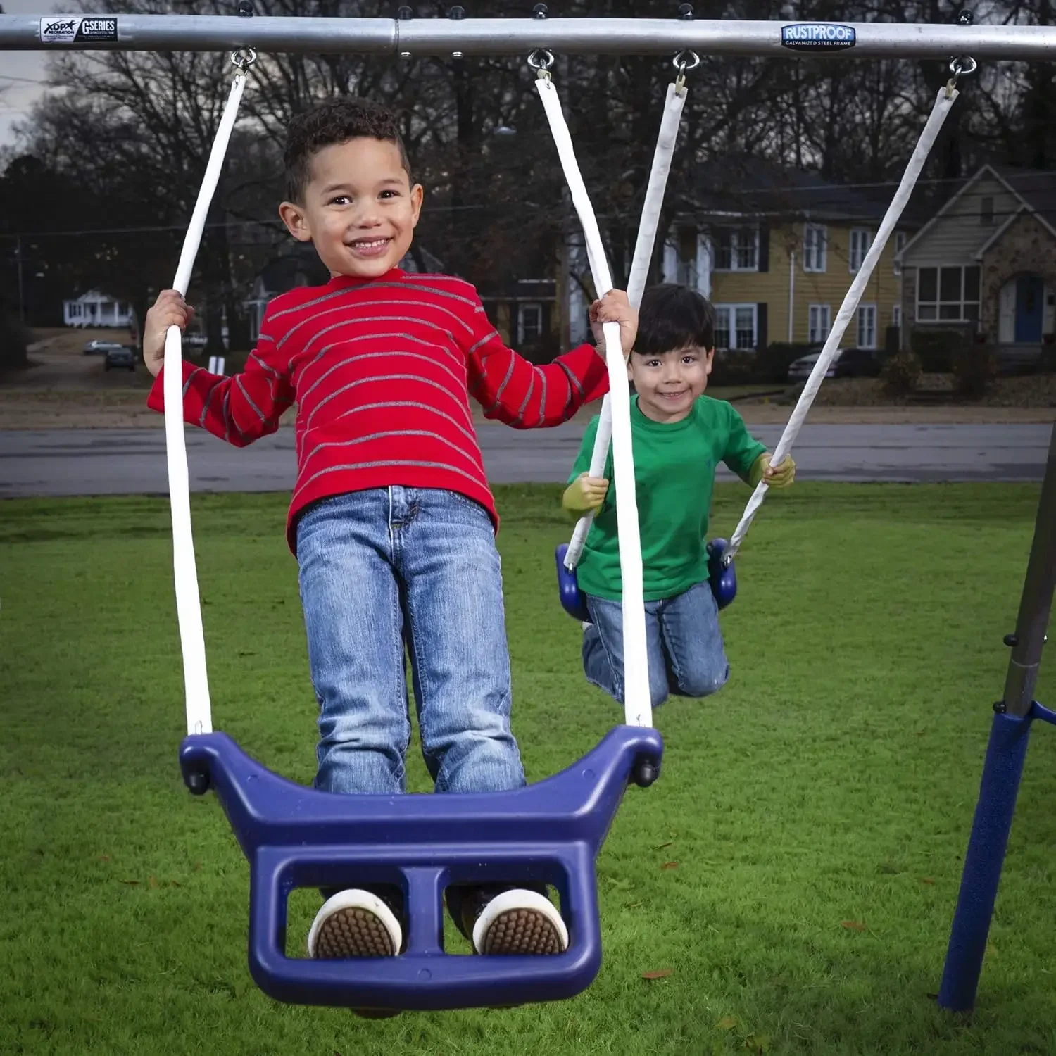 Free N' Swing Swing Set, Grau, 91"T x 168"B x 74"H