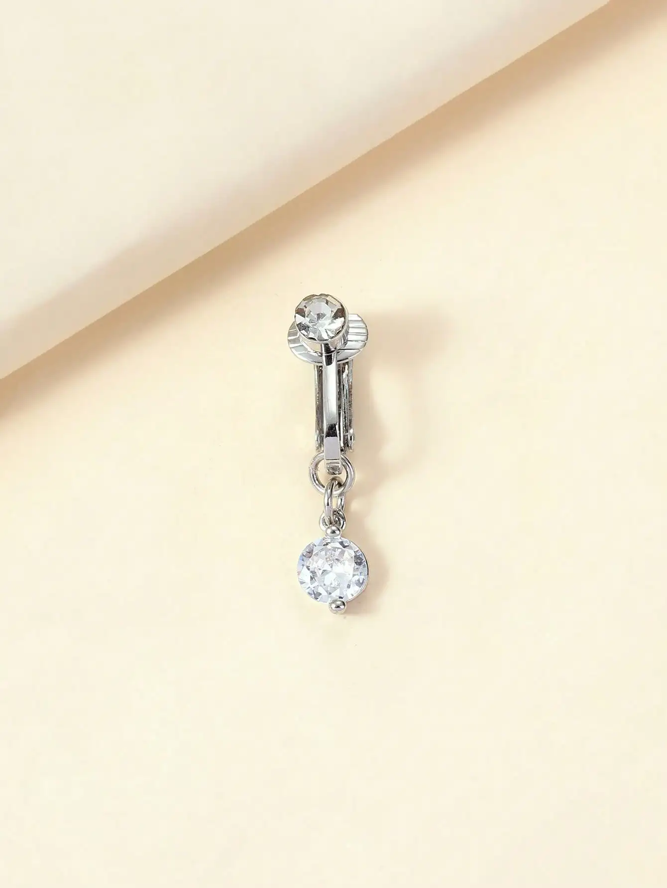 

1pc Fashionable Versatile Zirconia Crystal Belly Button Clip