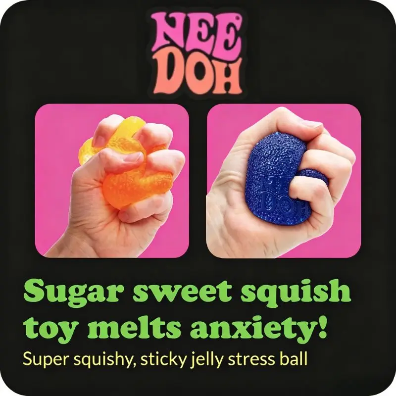 Hot Schylling Nee Doh Gumdrop Soft Sensory Fidget Ball Stress Relief Squeeze Toy Blind Box Assorted Color For Kids Adults - view 4