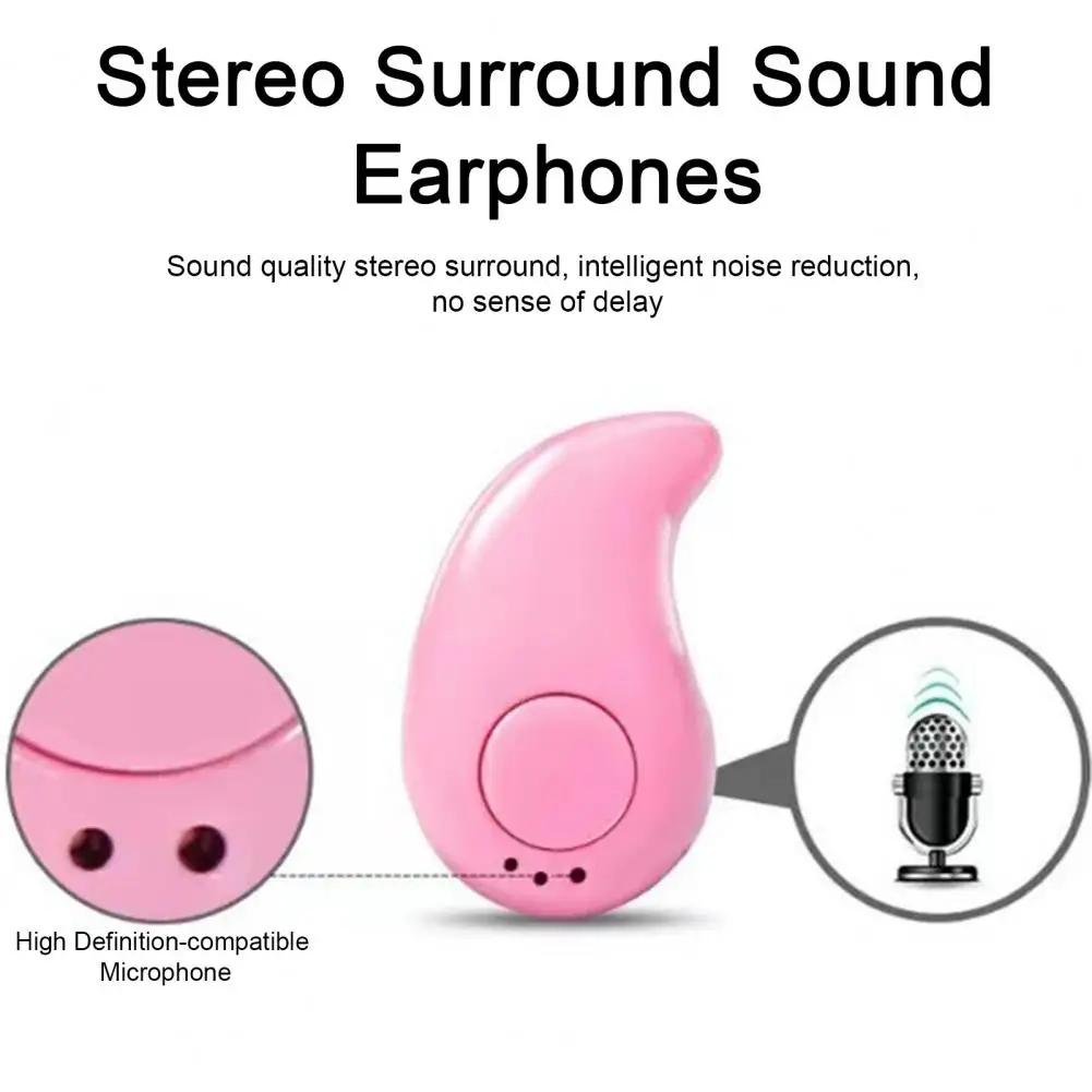 Earphones with Digital Microphone Surround Sound Earphones with Bluetooth-compatible 5.0 Chip Hifi Sound Wireless Single