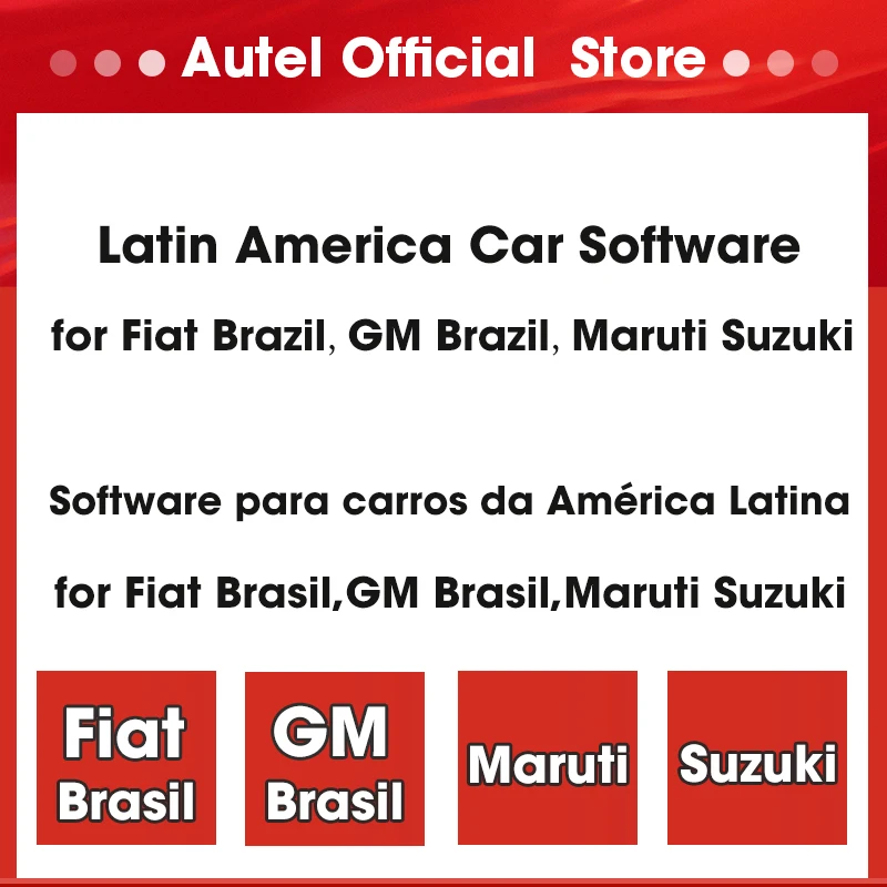 

Autel Brazil Software Upgrade Service Latin American Software for KM100 MK808S MK808K-BT Fiat Brazil, GM Brazil, Maruti Suzuki