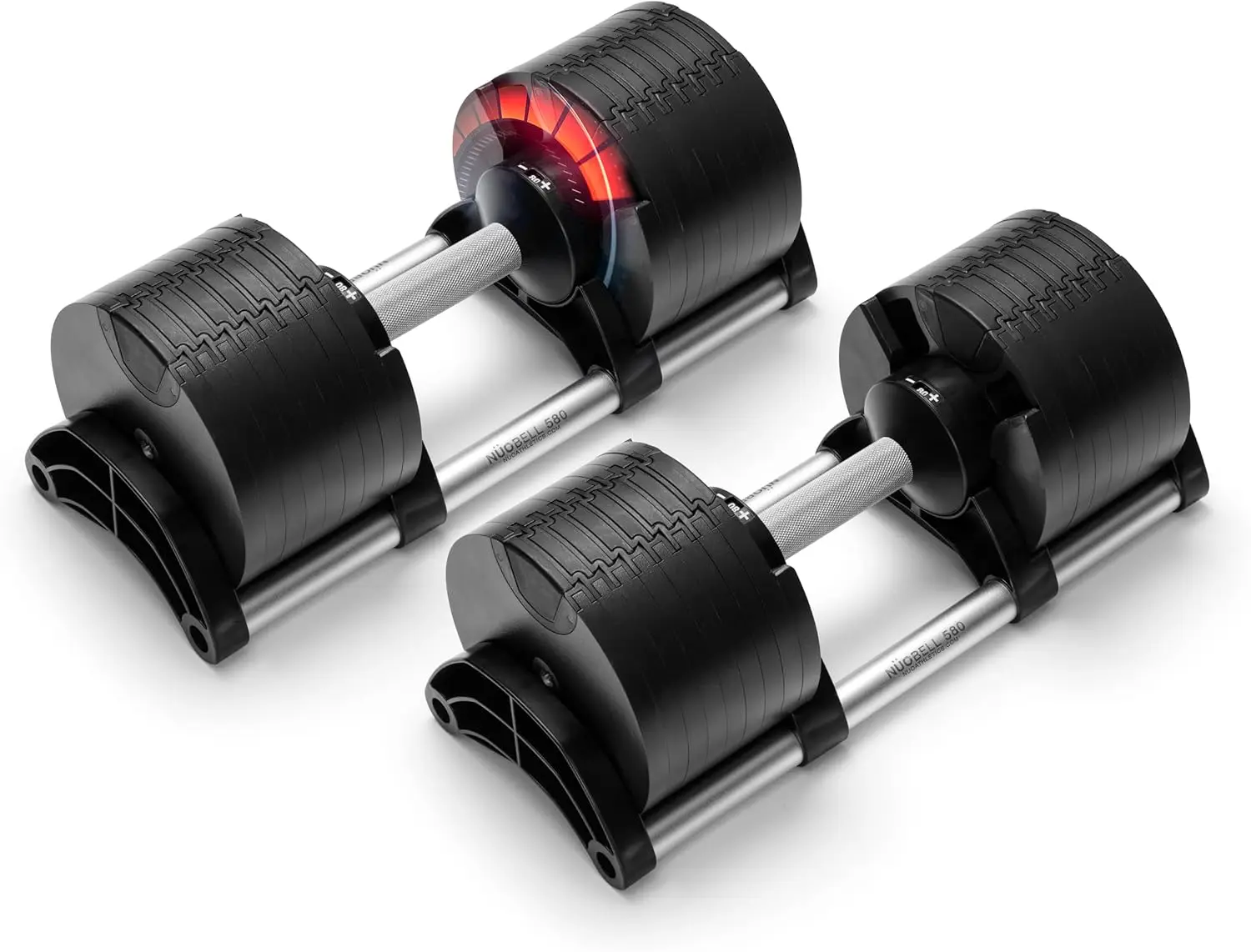 Adjustable Dumbbells Pair 5-80 lbs: the Adjustable Dumbbell Set and Free Weight Set to Replace 16 Sets of Dumbells. Add Nuobell