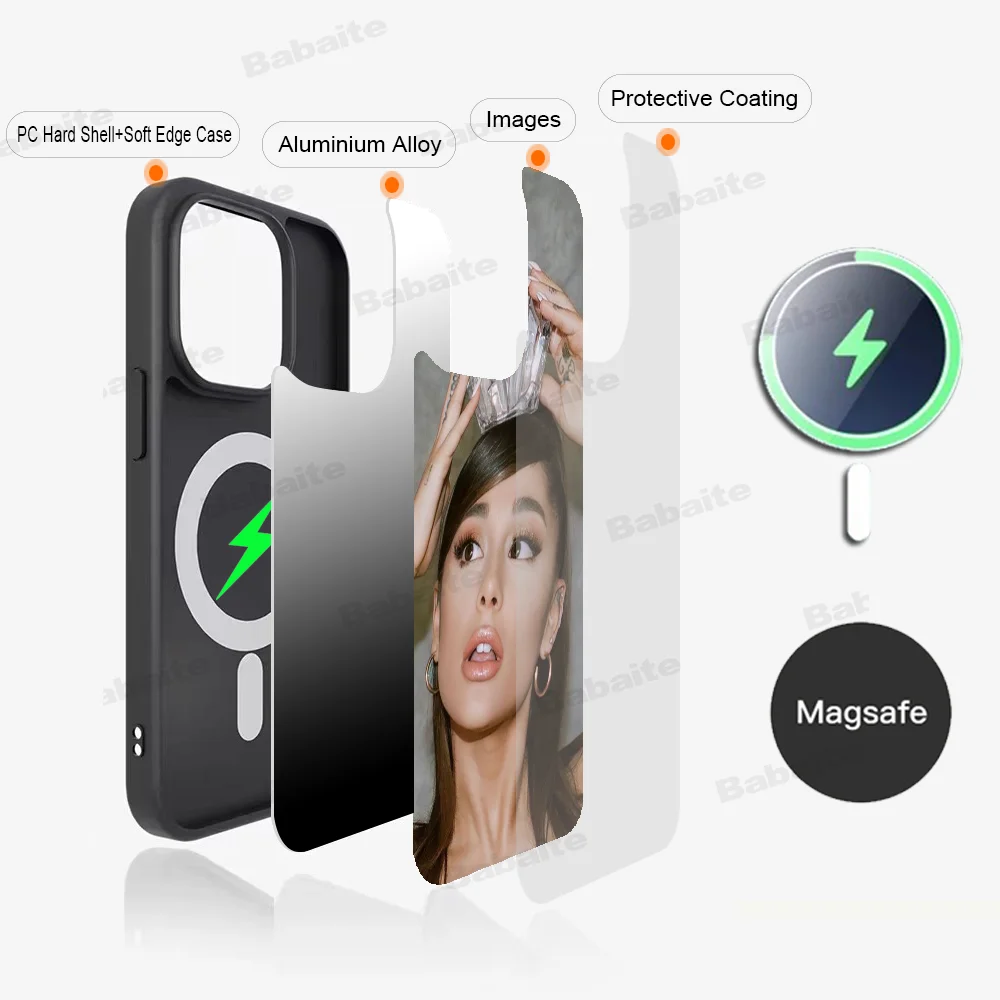 A-Ariana-G-Grandes Phone Case Magnetic Case For iPhone 14 13 12 11 15 Pro Max Plus Mini For Magsafe Wireless Charge Cover