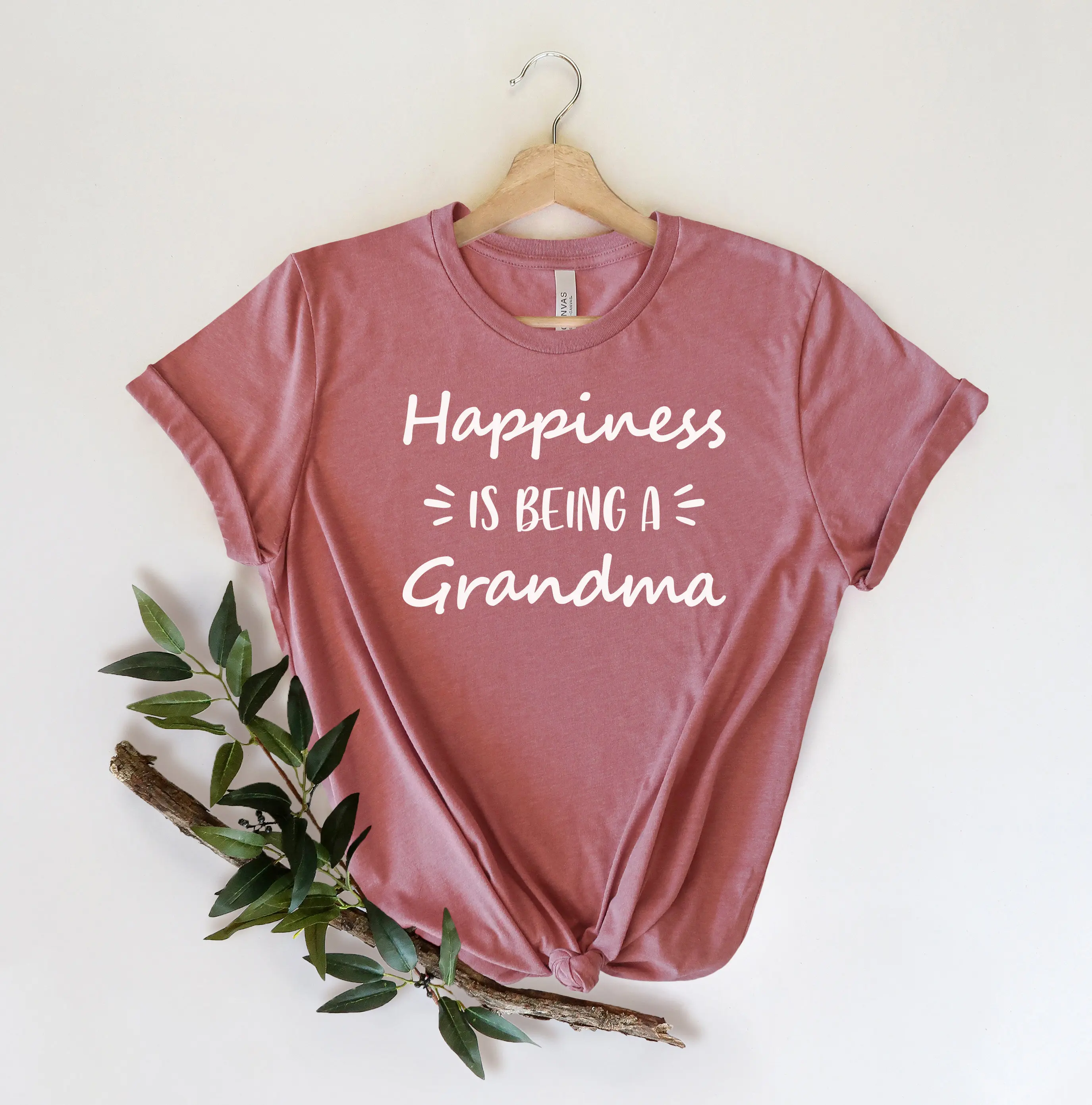 Happiness Is Being a Grandma T Shirt Grandparent s Pregnancy Announcement Grandparents Grammy Nana