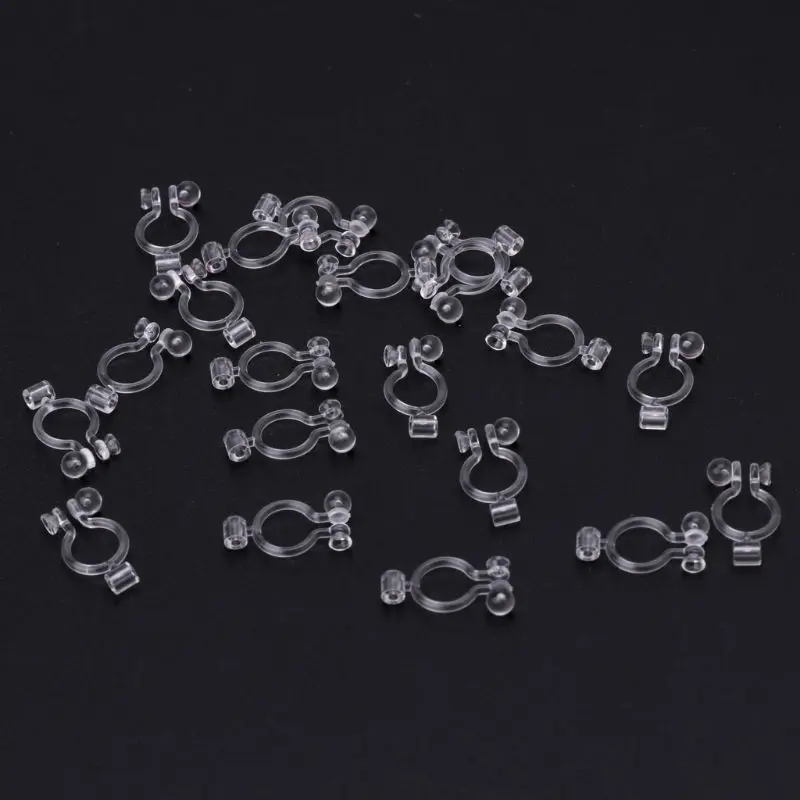 20x Ear Clips Invisible Clip-on Earring Converter Jewelry Findings Deco for Girl