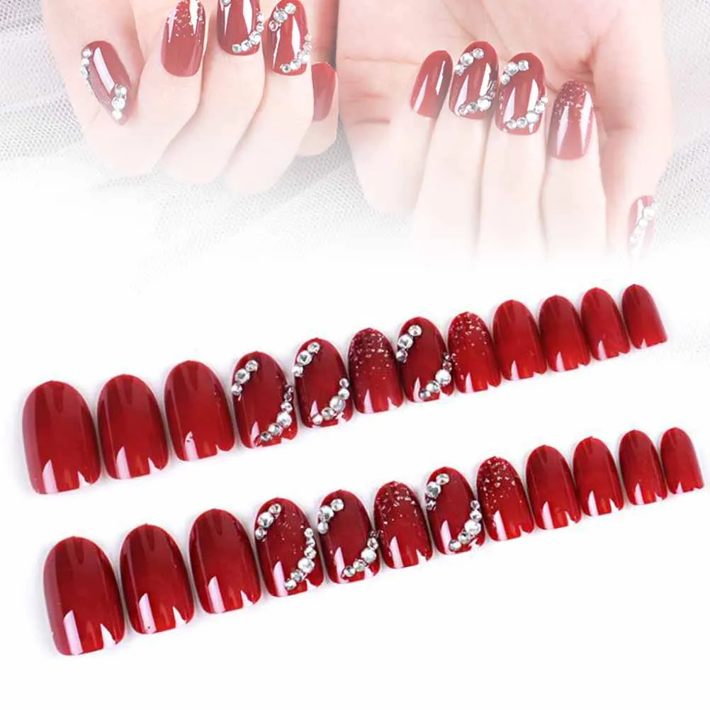 

24Pcs Diamond Glitter Nail Paste Beautiful Patterns Safe for Everyone Christmas Halloween Birthday Events Nail Paste