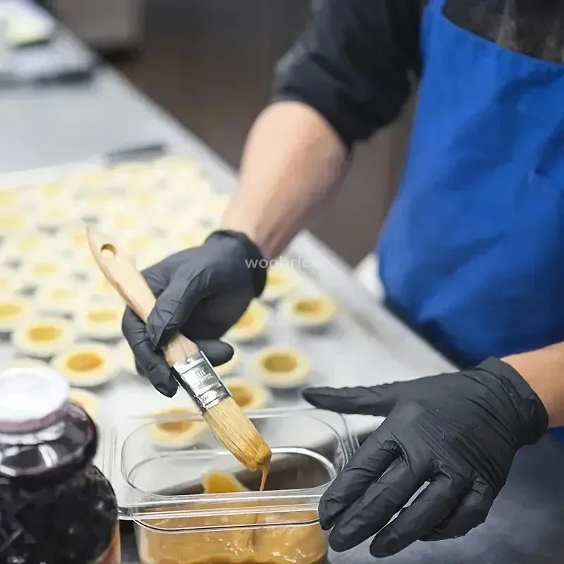 100/50/20PCS Black Nitrile Gloves Disposable Thick Powder Free Cleaning Gloves Textured Kitchen Household Mechanic Tattoo Gloves view 2