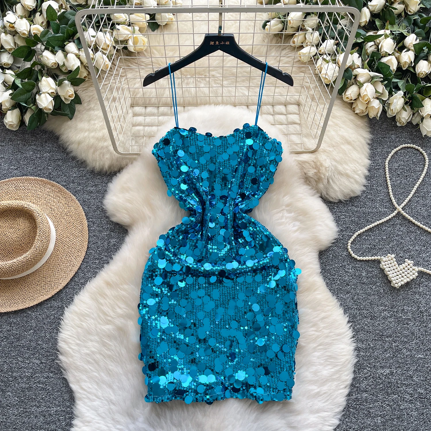 

Шикарный винтажный тонкий без рукавов с блестками, элегантный весенний женский сарафан феи, женская одежда, платье-карандаш