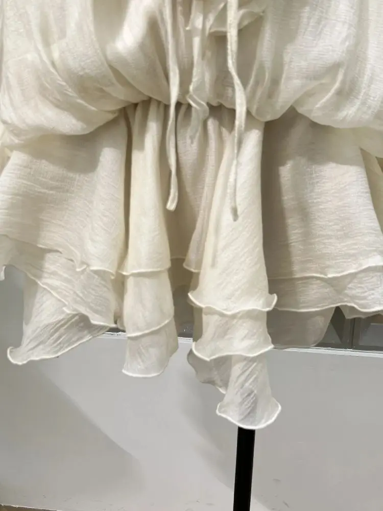 Nowe Modne Luźne Sukienki Wakacyjne z Kwiatami 3D dla Kobiet, Długi Rękaw, Patchwork, Falbany, Marszczenia