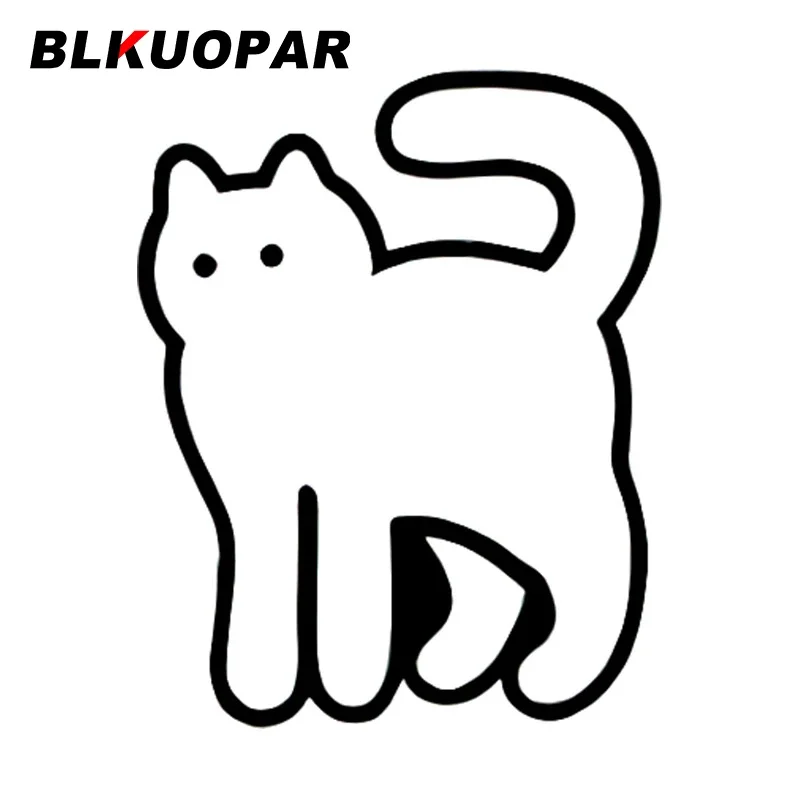 BLKUOPAR CAT Car Sticker Occlusion Scratch Sunscreen Anime Funny Decal Simple Funny Laptop Window Refrigerator RV Decoration
