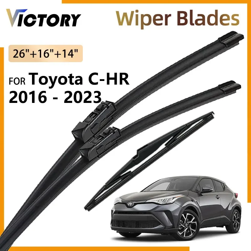 Car Front Rear Wiper Blades for Toyota C-HR CHR C HR 2020 2018 2016-2023 AX10 AX50 Windshield Windscreen Window Brush 26