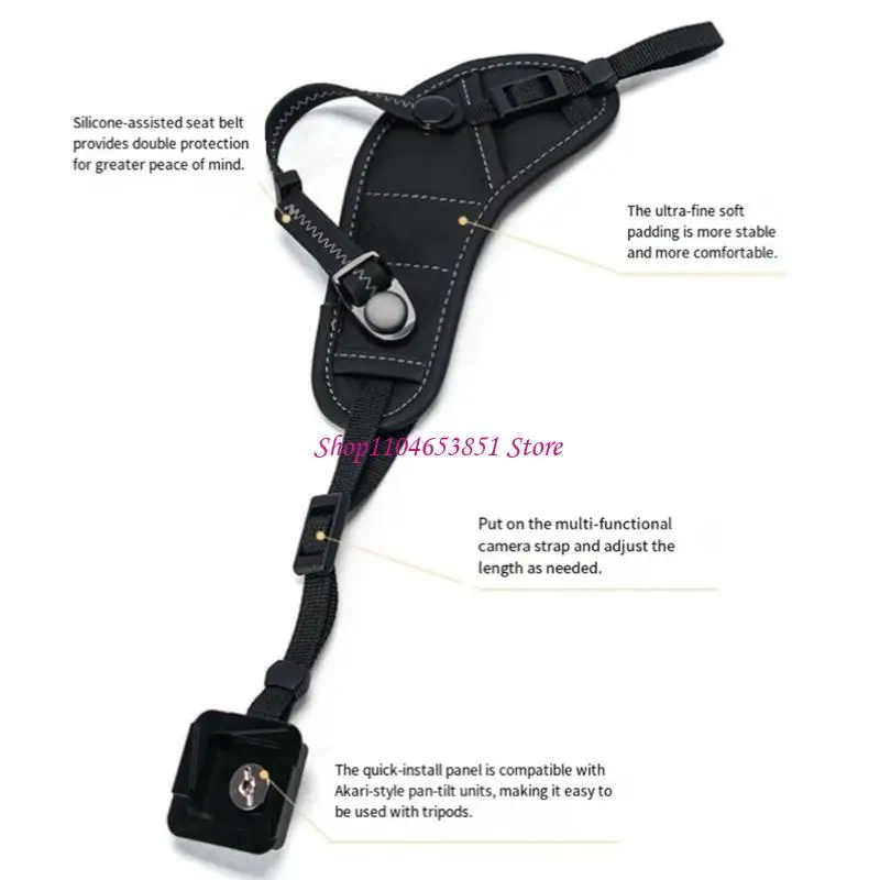 Soft Camera Wrist Strap Support For Long Distributes Weight Evenly