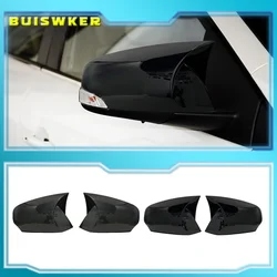 New Bat Style High Quality Abs Plastic 2 Pieces Mirror Covers Caps RearView Case Gloss Black For Renault Fluance için 2010-2016