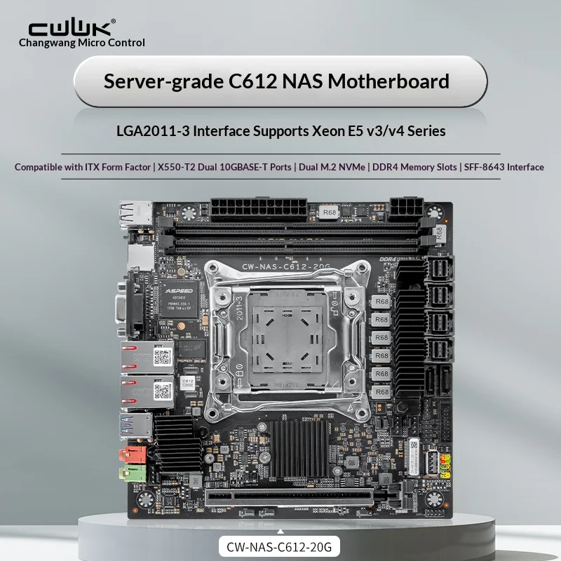 C612 LGA 2011-3 Xeon X99 Mothe – Nas Motherboard 8 Sata Mini Itx Bewertung und Preis