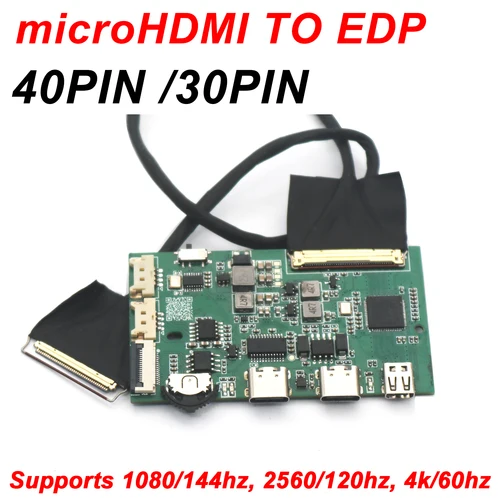 40PIN HDMI-EDP 구동판 EDP 신호 LCD 화면 구동 어댑터 40P 휴대용 LCD 디스플레이 프로젝션 2K 4K 60hz 120Hz 144hz  Best5