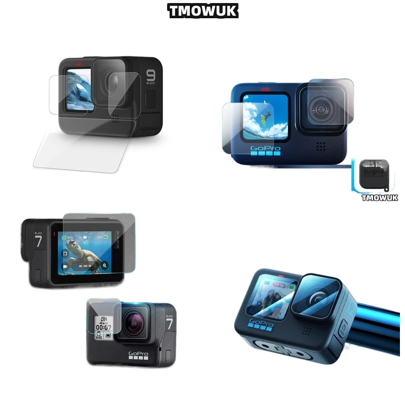 

For GoPro Hero12 11 10 9 Dual-Layer Tempered Glass - 9H Anti-Yellowing Privacy Screen Protector Full Coverage With Anti-Glare &