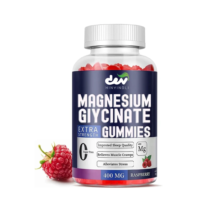 

Magnesium Glycinate 400mg Gummies, Sugar Free Magnesium Gummies Containing Vitamin D for Muscle Relief