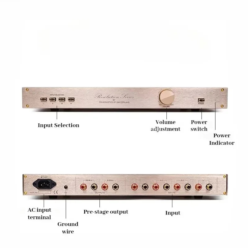 AMXEKR 1:1 Реплика FM244 Line Fever Предварительный транзисторный усилитель Hi-Fi мониторинг Усилитель предварительной мощности Домашний аудиоусилитель