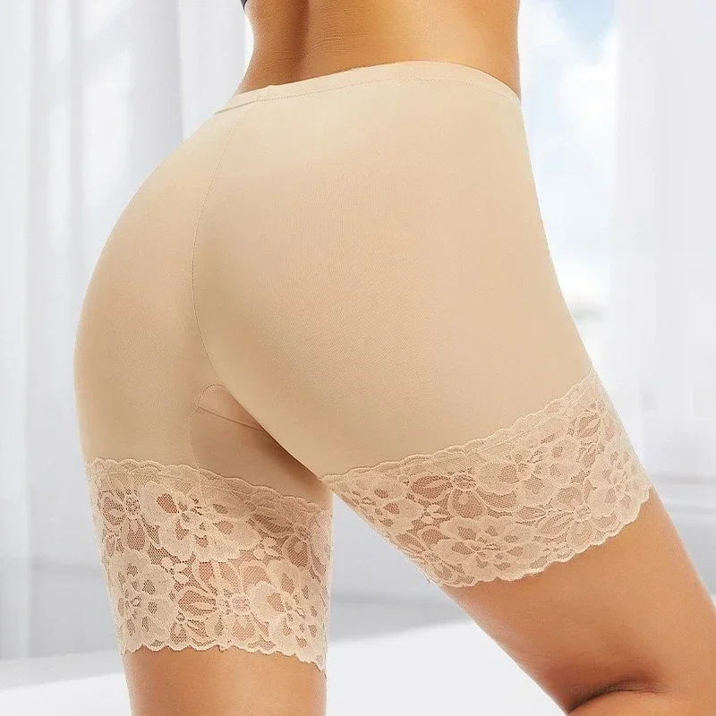 

Women Lace Edge Shorts Pants Underwear Safety Pants High Waist Shorts Under The Skirt Seamless Panties Casual Breathable Briefs