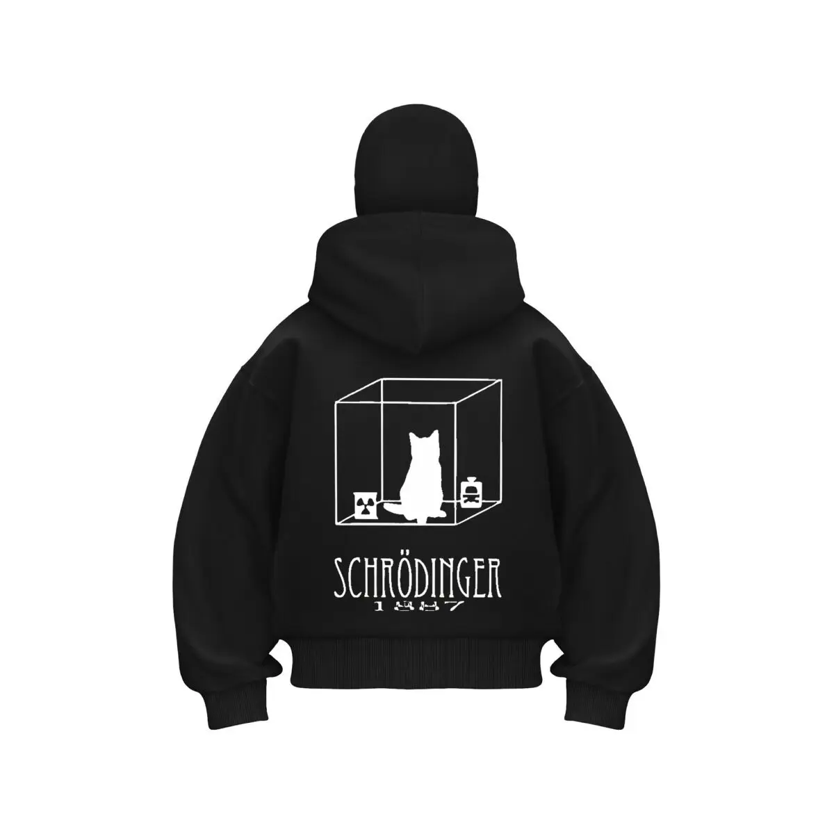 Schrödinger Cat Quantum Physics Art Double Hood Warm Outdoor Men's Winter Casual Sweatshirt