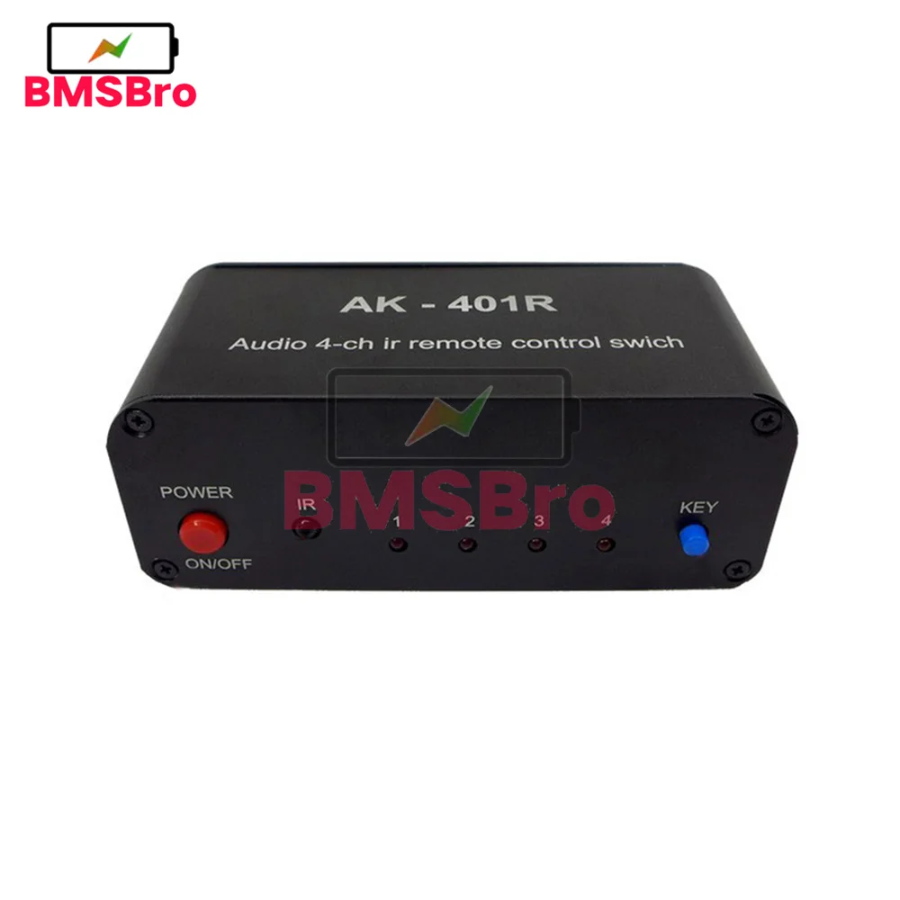 AK-401R Remote Control 4 Input 1 Output RCA Audio Distributor Signal Selector Source Switcher Tone Volume For Amplifier Board