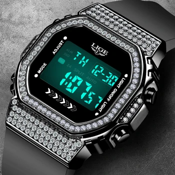 LIGE Luxury Men Analog Digital Military Sports Led Waterproof Wrist Watches Sports Watch Relogio Masculino Watch Man Reloj Hombre