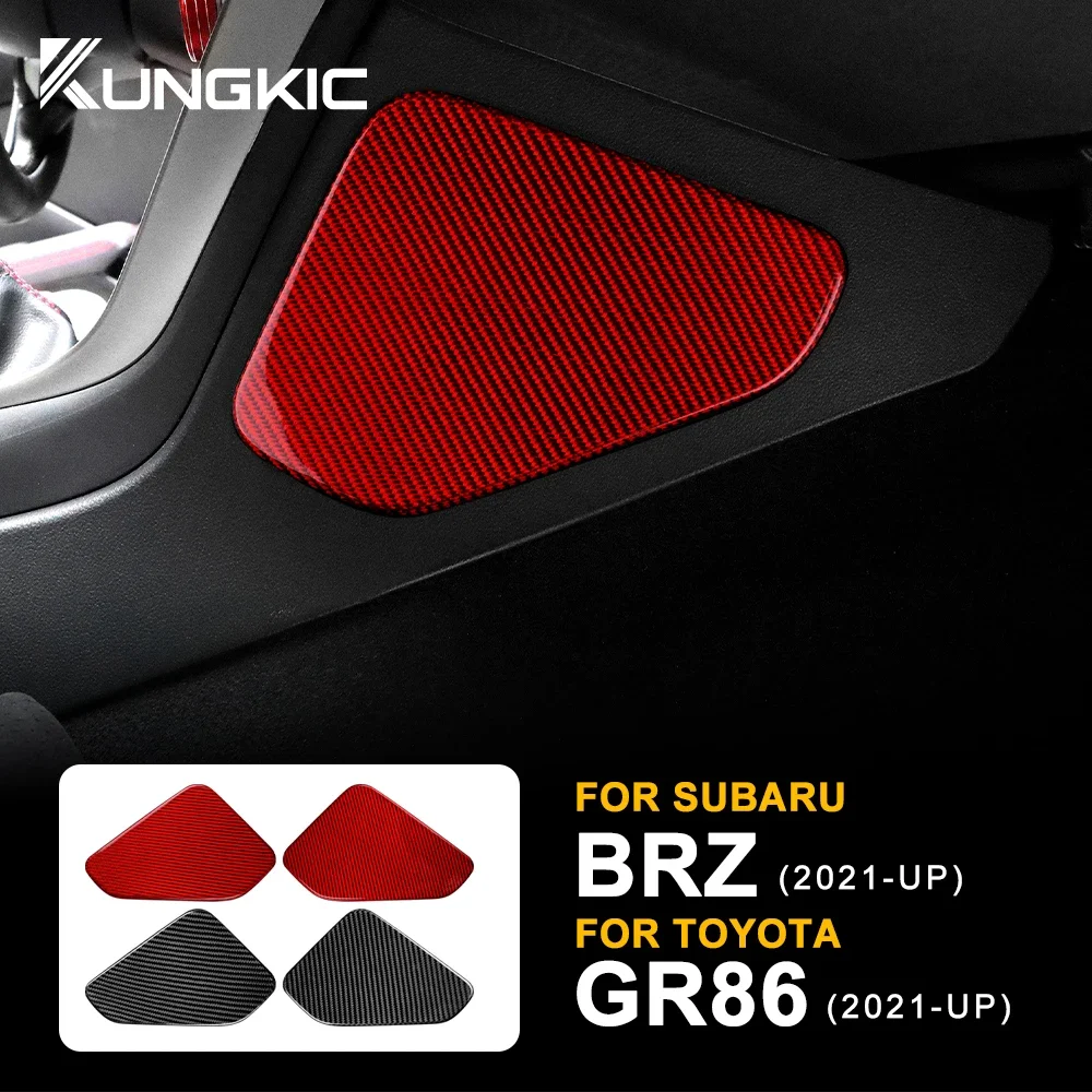 

Real Hard Carbon Fiber For Subaru BRZ Toyota GR86 2021 2022 2023 2024 Central Control Side Protective Sticker Accessories
