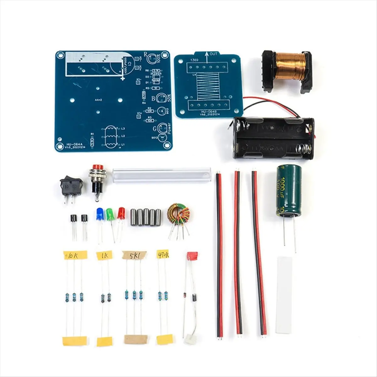 DT1035 Mon.DC3V DIY Electric Magnetic Transmitter Electronics Kit with Level Indication Circuit Electronic Experiment Parts B