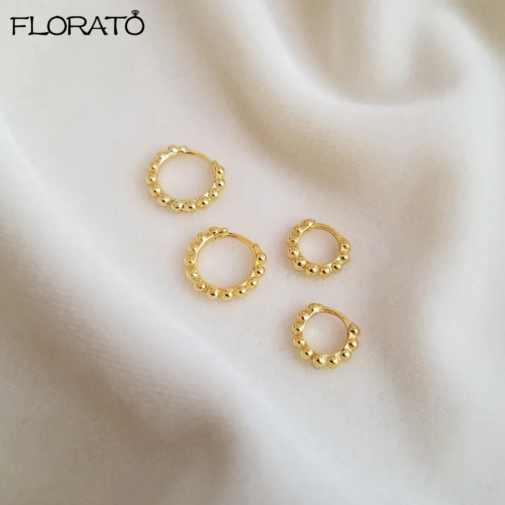 925 Sterling Silver Needle 8/9/10mm Small Hoop Earrings for Women Fashion 18K Gold Earrings High-Quality Jewelry Birthday Gifts