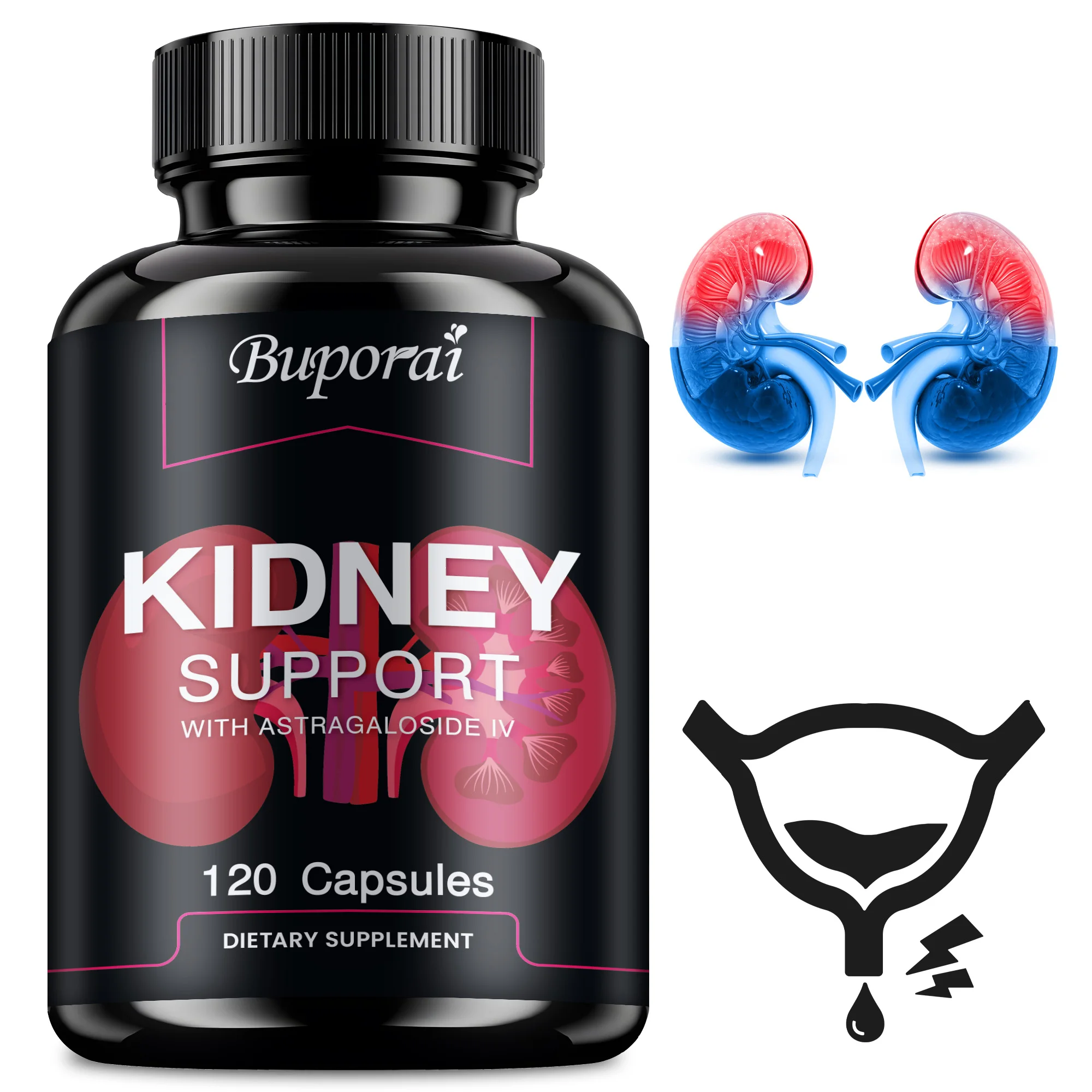

Kidney Support - Helps Kidney Cleansing & Repair, Reduce Discomfort,Clean the Urethra,Improve Urinary Tract Health,Boosts Energy