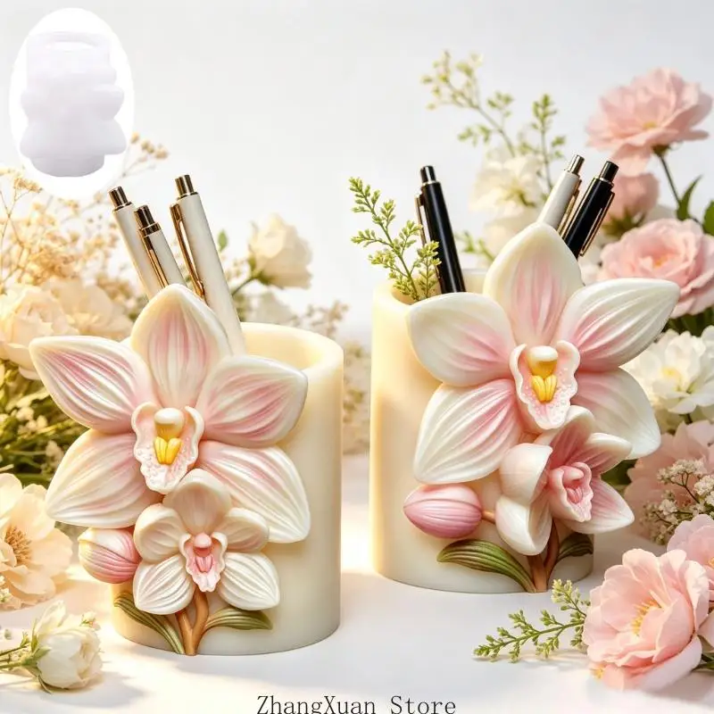 Oben offene Gießform für Seifenprojekte mit Blumenmuster. Verwenden Sie 3XUF – Detail 8