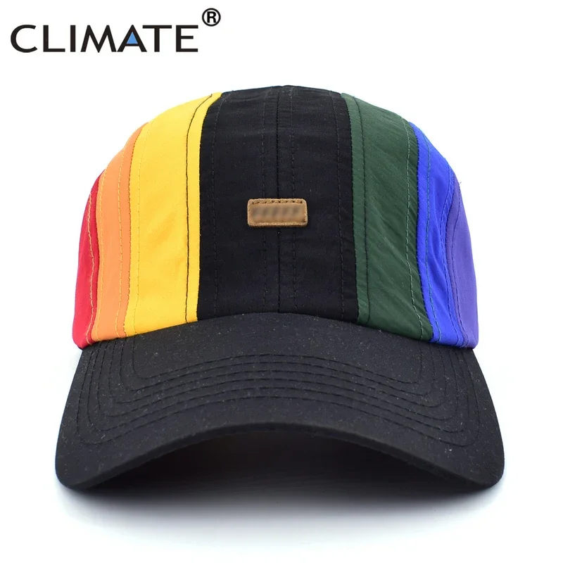 CLIMATE New 5 Panel Baseball Cap Quick Dry 5 Panels  Street Style Hiphop Snapback Outdoor Sport Breathable Cap Hat for Youth