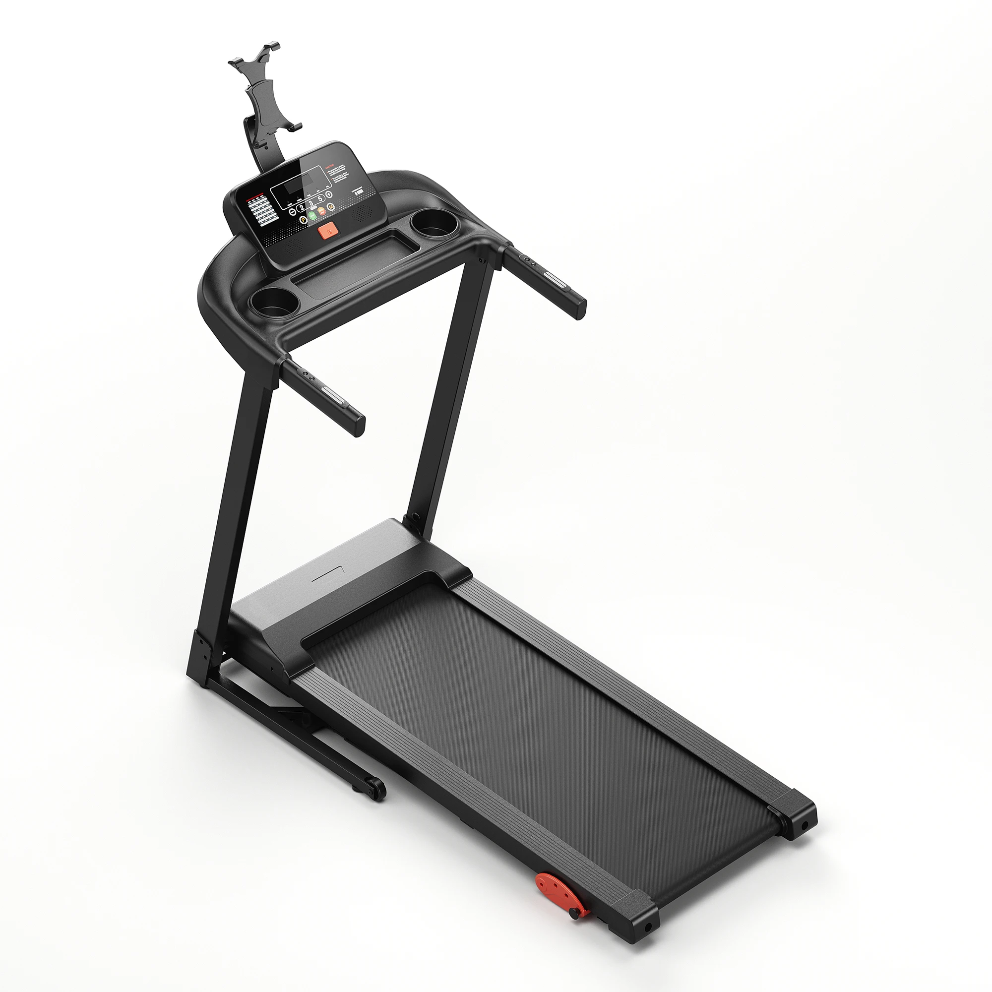 Smart Foldable Electric Walking Treadmill With Light Emitting Diode Screen And Mechanically Driven Portable Design For Family Fi